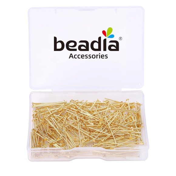 Beadia Other - Beadia Accessories Gold Tone Head Pins for Jewelry Making & Crafts